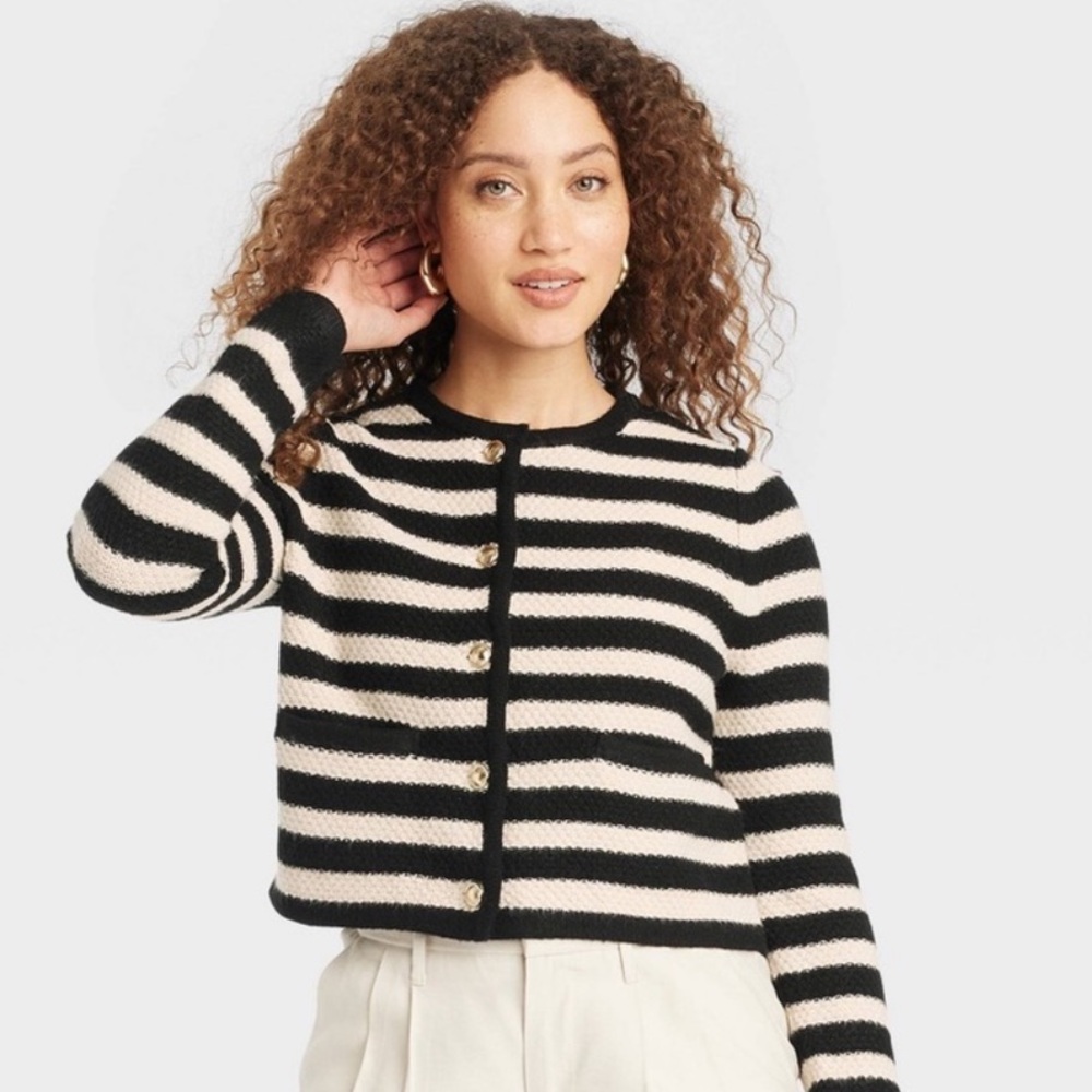 A New Day Lady Jacket, Striped, XL